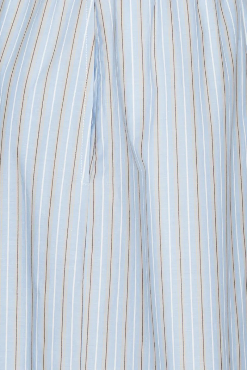 Pants-ROTATE Birger Christensen Poplin Tapered Pants Blue Hydrangea (Blue) Comb. color