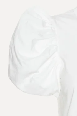 Tops-ROTATE Birger Christensen Puff Sleeve T-shirt Bright White Bright White color