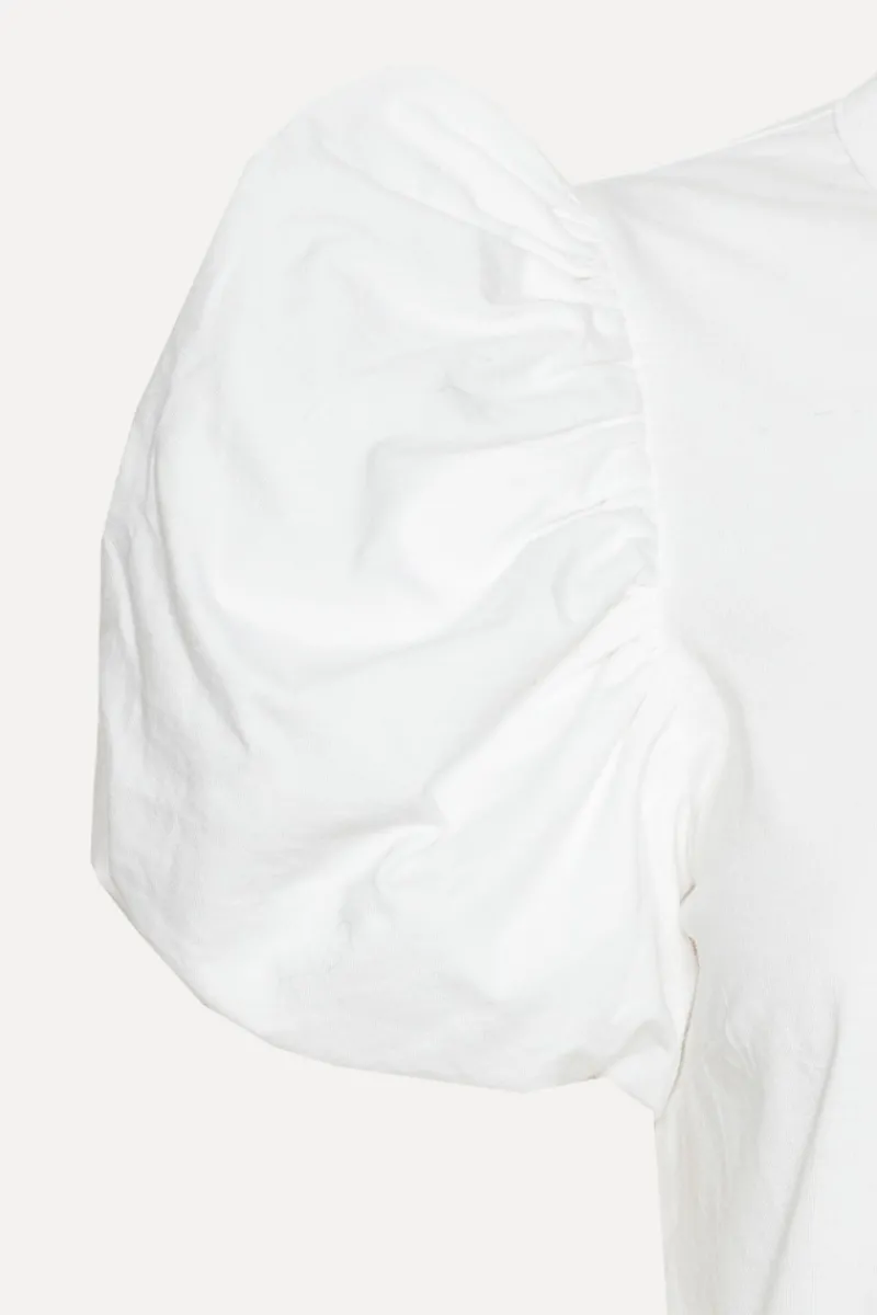 Tops-ROTATE Birger Christensen Puff Sleeve T-shirt Bright White Bright White color