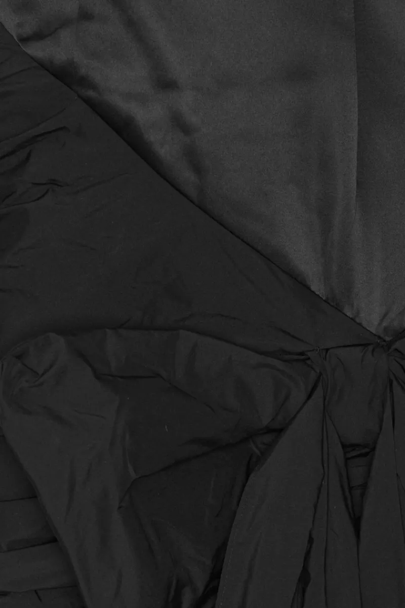 Mini Dresses|Dresses-ROTATE Birger Christensen Satin Bow Dress Black Black color