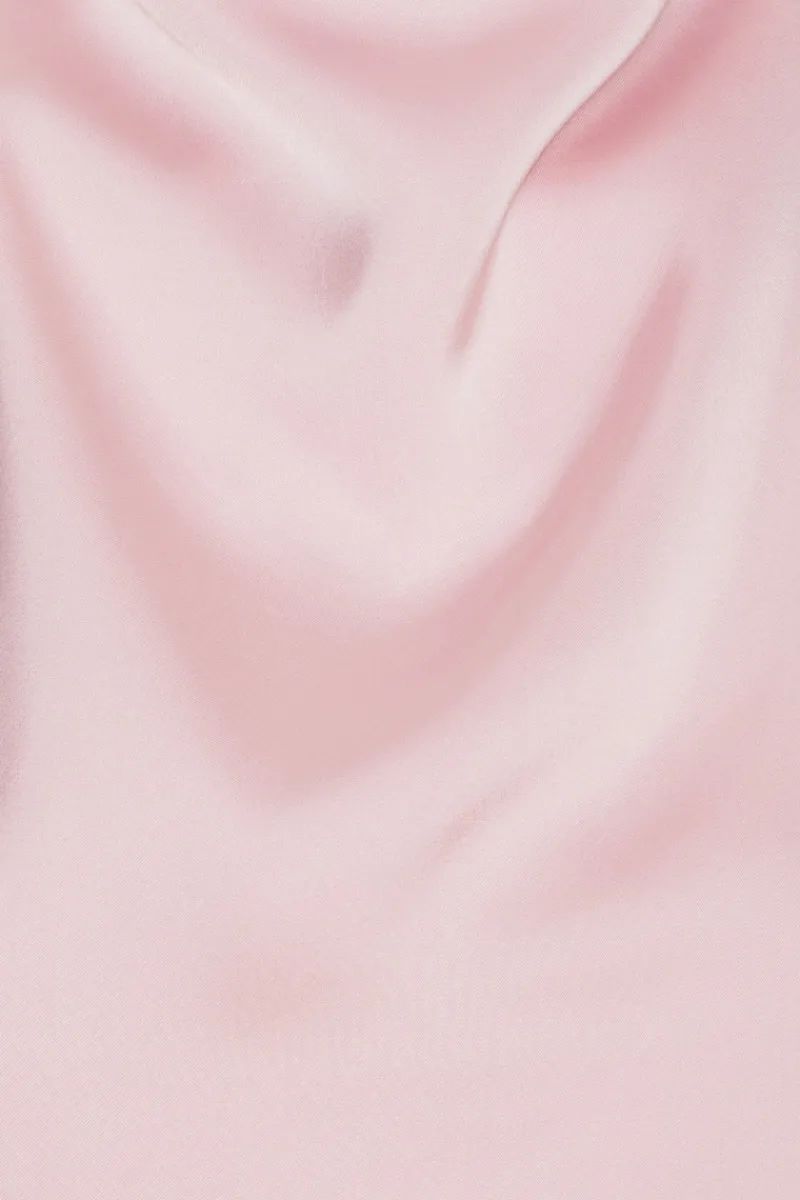 Maxi Dress|Dresses-ROTATE Birger Christensen Satin Halterneck Dress Pink Potpourri color