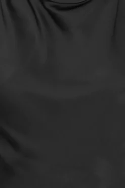 Maxi Dress|Dresses-ROTATE Birger Christensen Satin Maxi Dress Black Black color