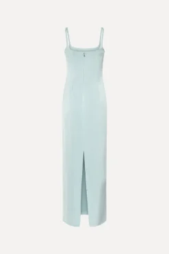 Maxi Dress|Dresses-ROTATE Birger Christensen Satin Strap Maxi Dress Light Blue Plein Air color