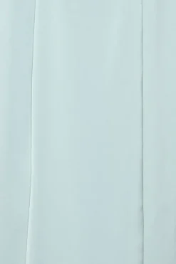 Maxi Dress|Dresses-ROTATE Birger Christensen Satin Strap Maxi Dress Light Blue Plein Air color