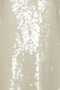 Bridal|Sequins-ROTATE Birger Christensen Sequin Maxi Dress White Egret color