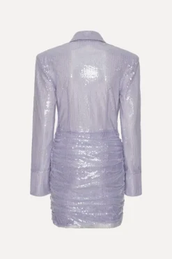 Sequins|Mini Dresses-ROTATE Birger Christensen Sequin Mini Dress Purple Misty Lilac color
