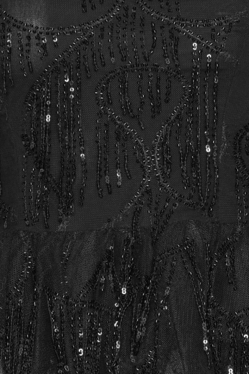 Tops-ROTATE Birger Christensen Sequins Bubble Top Black Black color