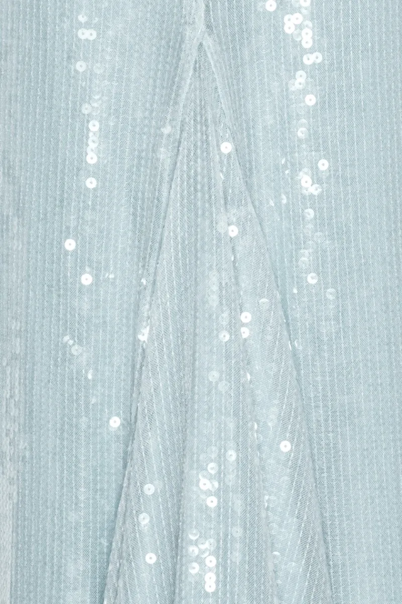 Sequins|Dresses-ROTATE Birger Christensen Sequins Cap Sleeve Dress Light Blue Plein Air color