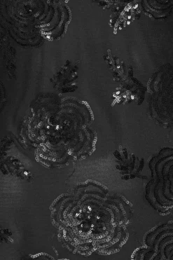 Sequins|Dresses-ROTATE Birger Christensen Sequins Ls Mini Dress Black Black color