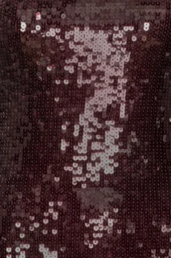 Sequins|Mini Dresses-ROTATE Birger Christensen Sequins Ls Mini Dress Burgundy Zinfandelcolor