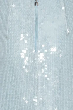 Skirts-ROTATE Birger Christensen Sequins Pencil Skirt Light Blue Plein Air color