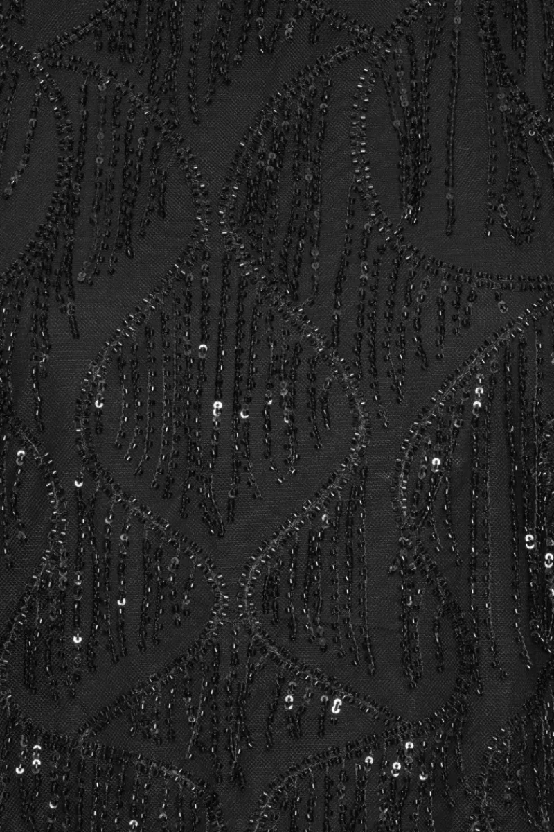 Tops-ROTATE Birger Christensen Sequins Sleeveless Top Black Black color