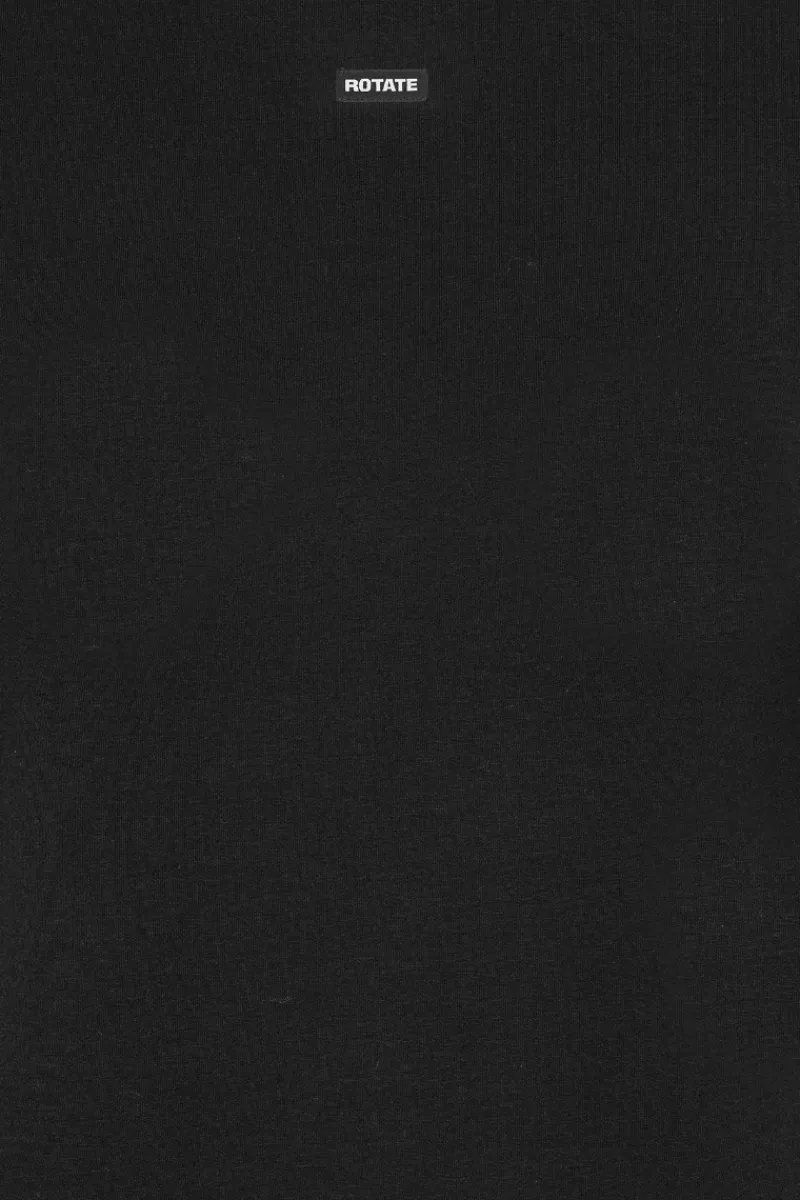 Tops-ROTATE Birger Christensen Short Sleeve T-shirt Black Black color