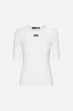 Tops-ROTATE Birger Christensen Short Sleeve T-shirt Bright White Bright White color