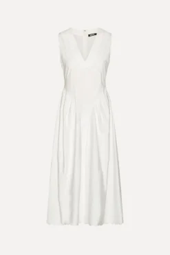 Midi Dresses|Dresses-ROTATE Birger Christensen Sleeveless Midi Dress Bright White Bright White color
