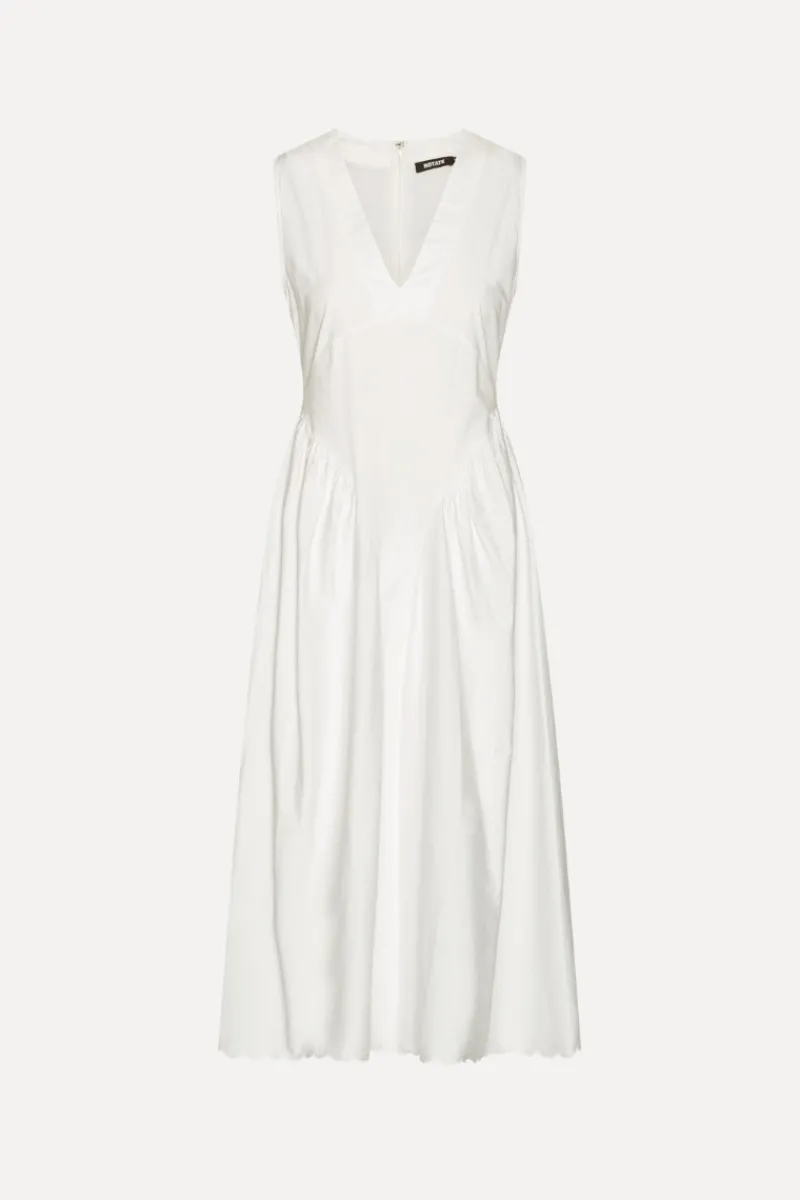 Midi Dresses|Dresses-ROTATE Birger Christensen Sleeveless Midi Dress Bright White Bright White color