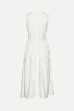 Midi Dresses|Dresses-ROTATE Birger Christensen Sleeveless Midi Dress Bright White Bright White color