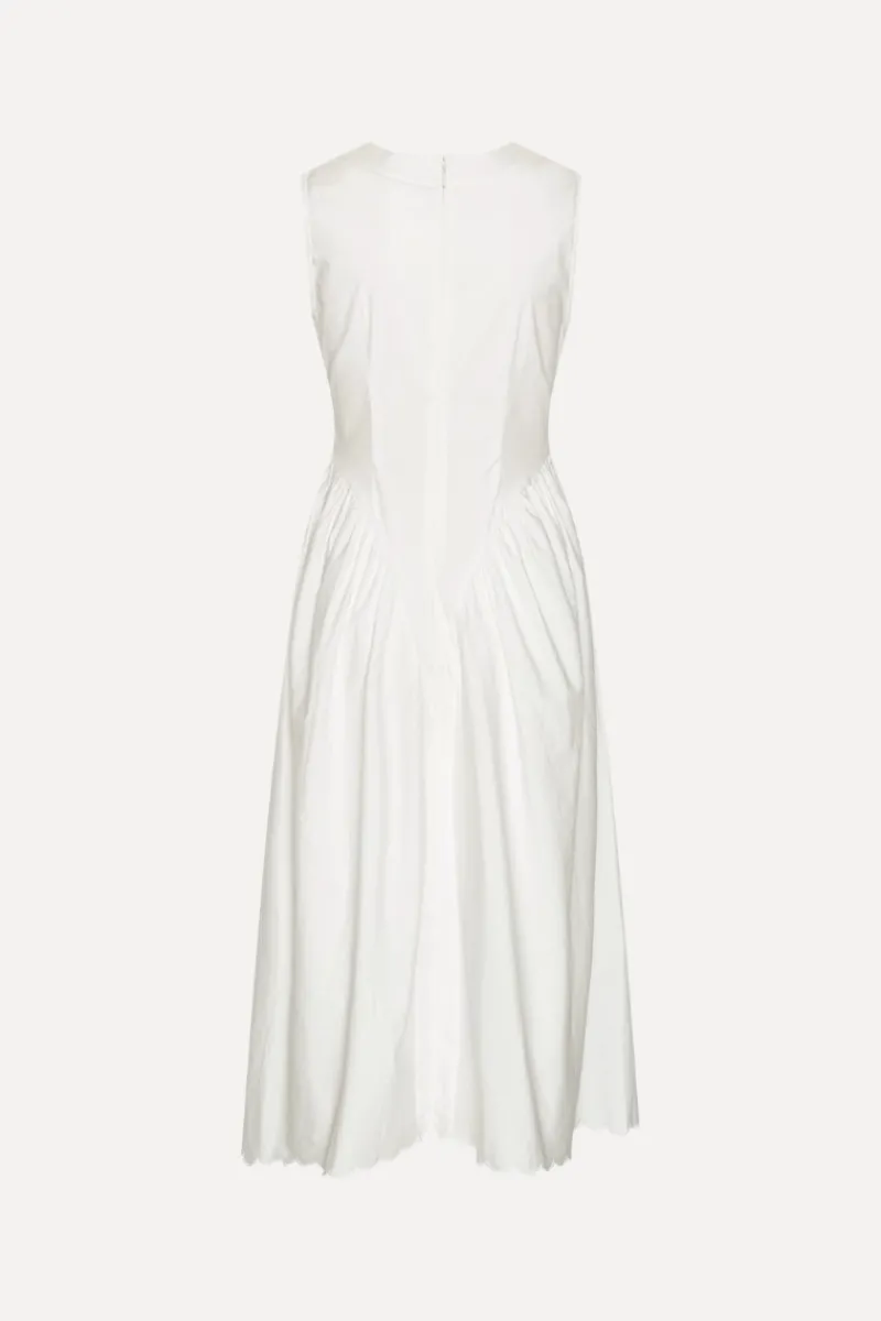 Midi Dresses|Dresses-ROTATE Birger Christensen Sleeveless Midi Dress Bright White Bright White color