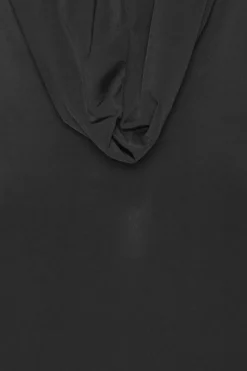 Maxi Dress|Dresses-ROTATE Birger Christensen Slinky Hooded Dress Black Black color