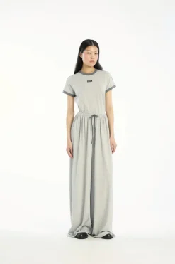 Tops-ROTATE Birger Christensen Stretchy Fitted T-shirt Light Grey Light Grey Melange color