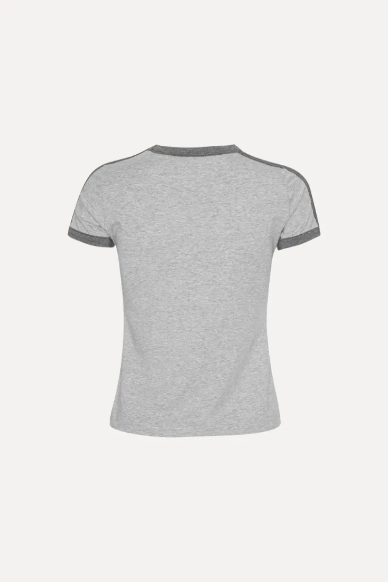 Tops-ROTATE Birger Christensen Stretchy Fitted T-shirt Light Grey Light Grey Melange color