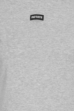 Tops-ROTATE Birger Christensen Stretchy Fitted T-shirt Light Grey Light Grey Melange color