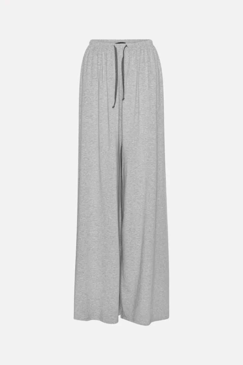 Pants-ROTATE Birger Christensen Stretchy Long Pants Light Grey Light Grey Melange color
