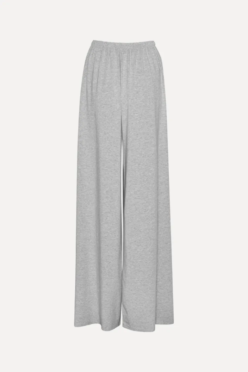 Pants-ROTATE Birger Christensen Stretchy Long Pants Light Grey Light Grey Melange color