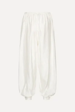 Pants-ROTATE Birger Christensen Striped Balloon Pants Bright White Bright White color