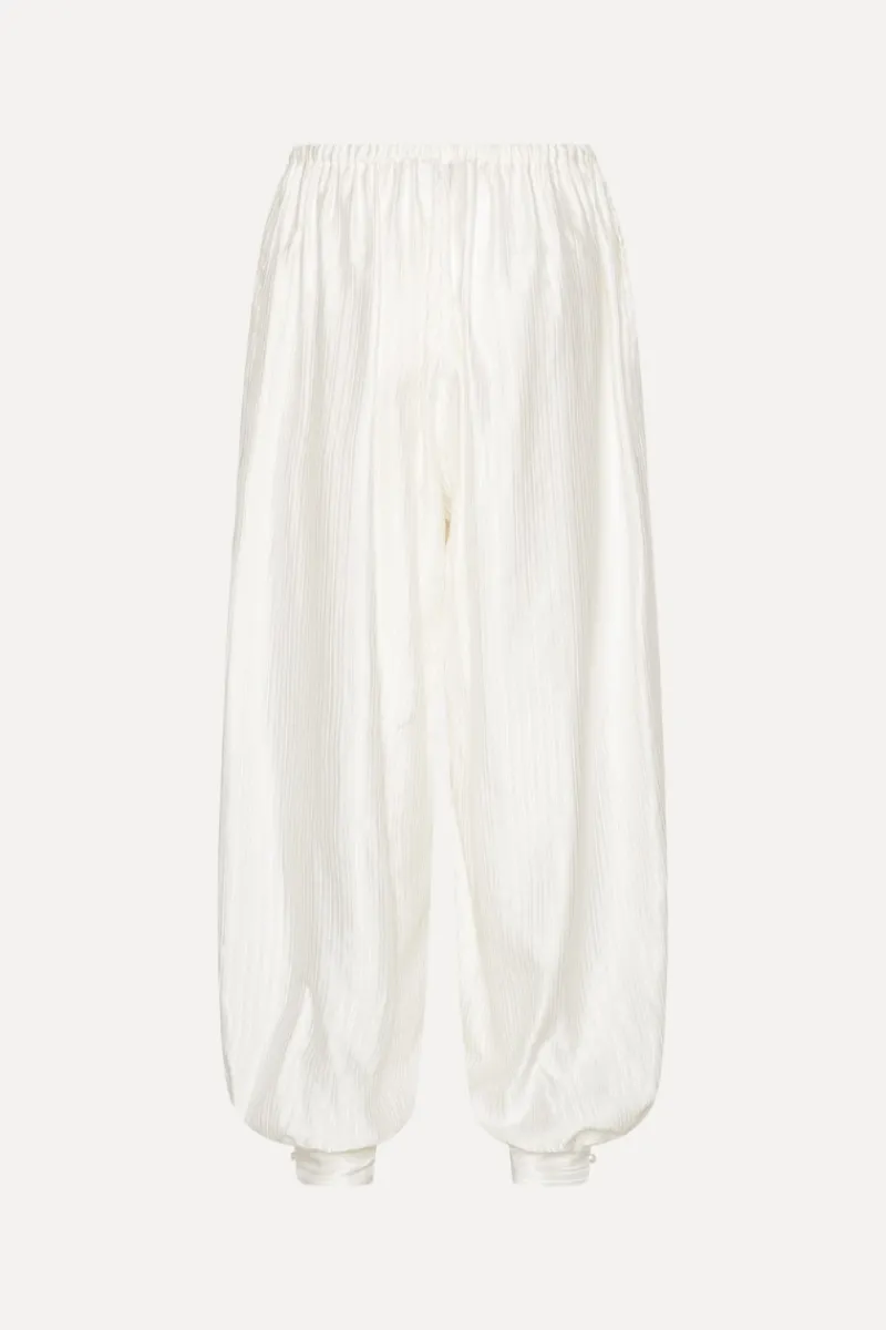 Pants-ROTATE Birger Christensen Striped Balloon Pants Bright White Bright White color