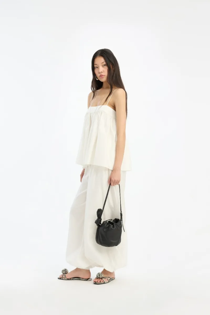 Tops-ROTATE Birger Christensen Striped Slip Top Bright White Bright White color