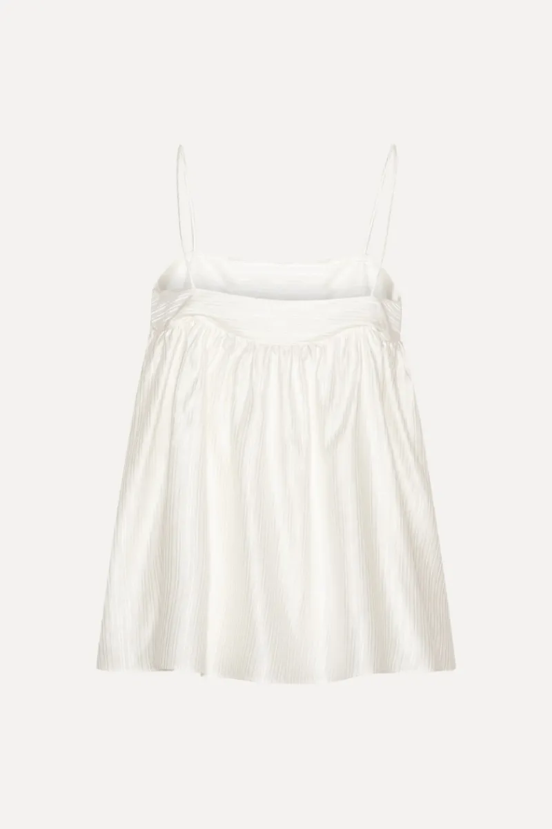 Tops-ROTATE Birger Christensen Striped Slip Top Bright White Bright White color