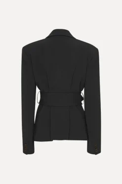 Outerwear-ROTATE Birger Christensen Suiting Belted Blazer Black Black color