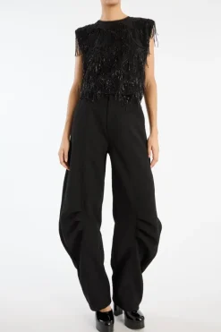 Pants-ROTATE Birger Christensen Suiting Cargo Pants Black Black color