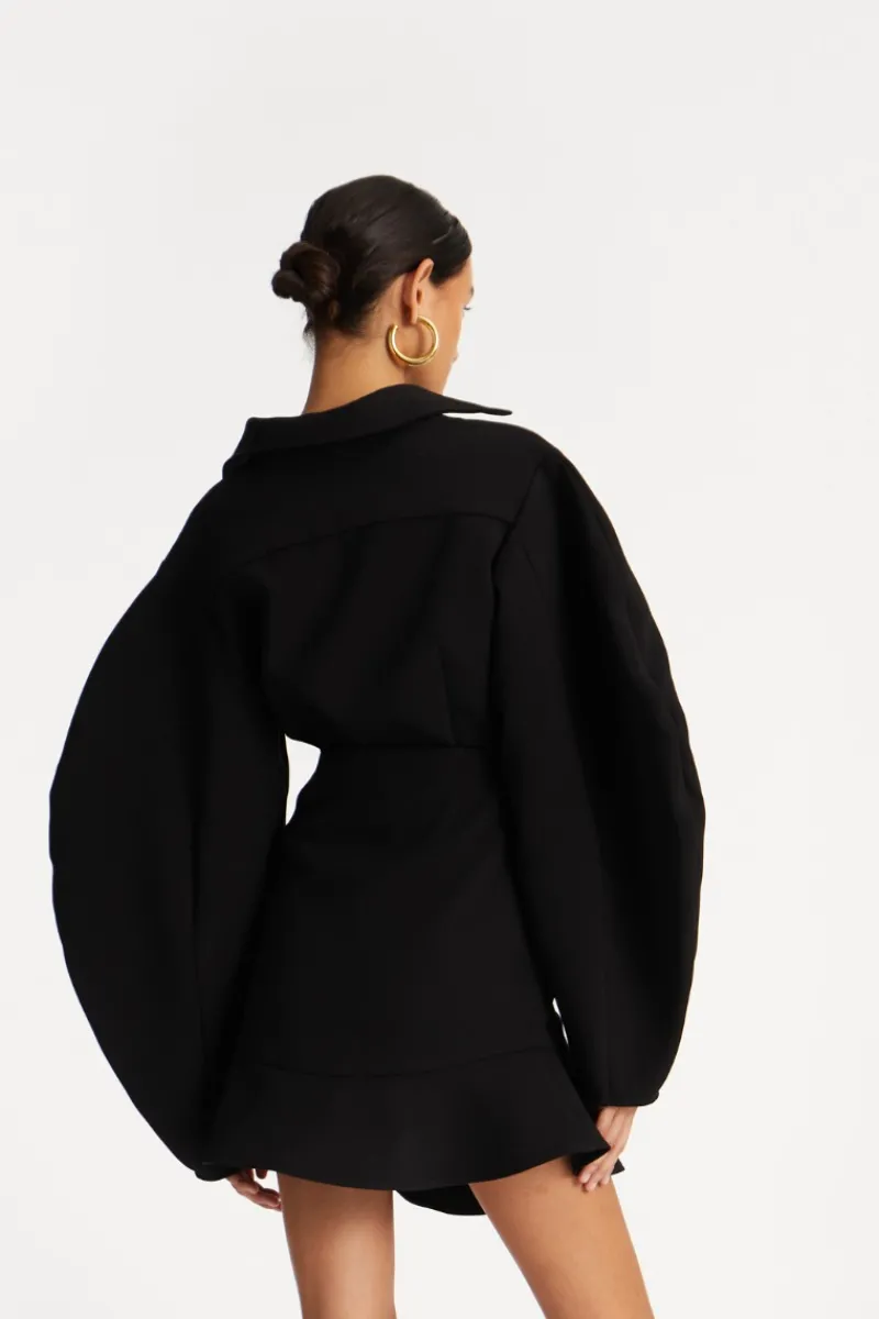 Tops-ROTATE Birger Christensen Suiting Fitted Shirt Black Black color