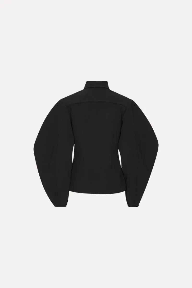 Tops-ROTATE Birger Christensen Suiting Fitted Shirt Black Black color