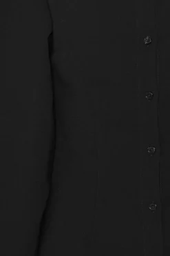 Tops-ROTATE Birger Christensen Suiting Fitted Shirt Black Black color