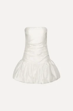 Bridal|Mini Dresses-ROTATE Birger Christensen Taffeta Balloon Dress White Egret color