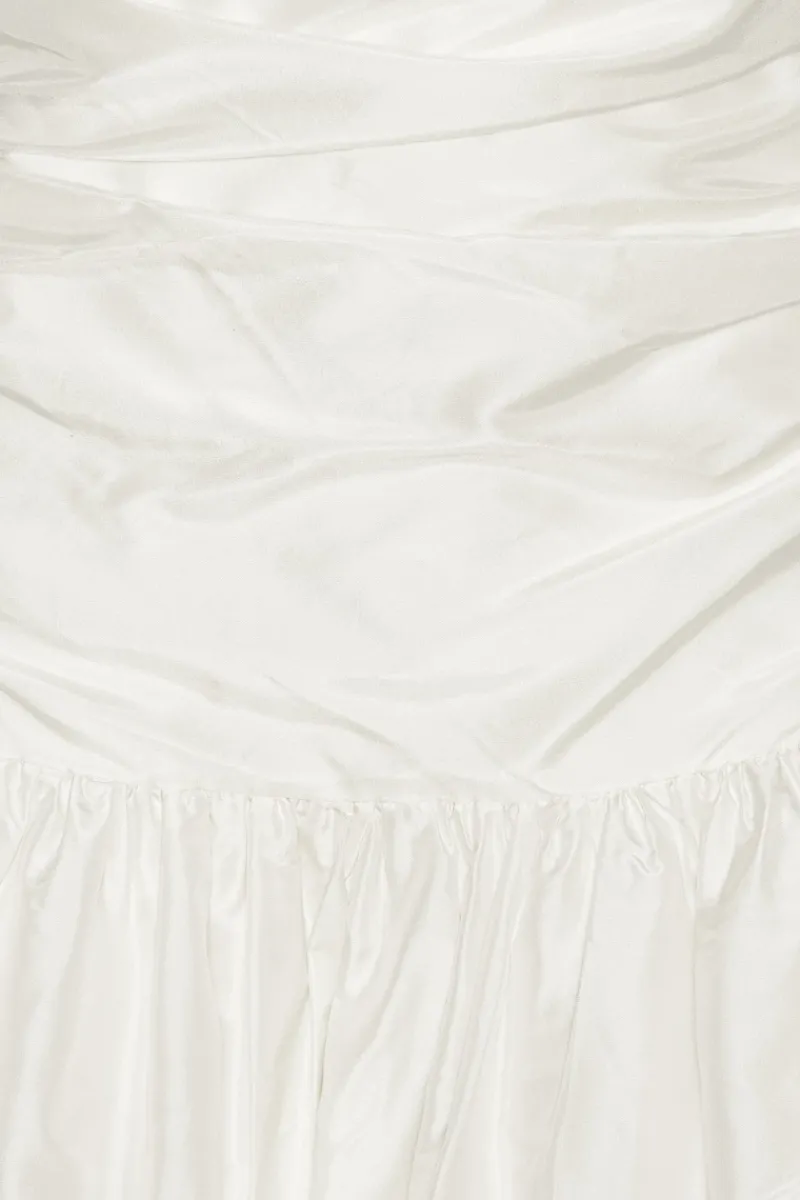 Bridal|Mini Dresses-ROTATE Birger Christensen Taffeta Balloon Dress White Egret color