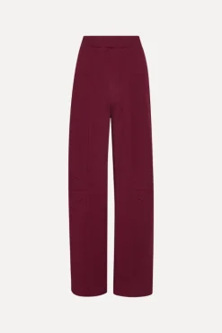 Pants-ROTATE Birger Christensen Terry Back Sweatpants Bordeaux Zinfandelcolor