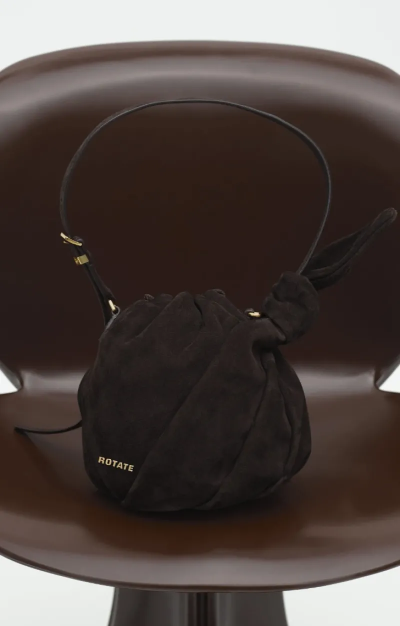 Bags-ROTATE Birger Christensen The Bon Bon Bag Brown Suede Chocolate Torte color
