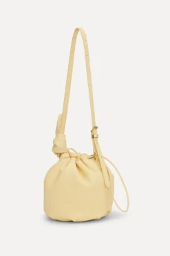 Bags-ROTATE Birger Christensen The Bon Bon Bag Yellow Leather Italian Straw color