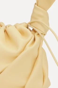 Bags-ROTATE Birger Christensen The Bon Bon Bag Yellow Leather Italian Straw color