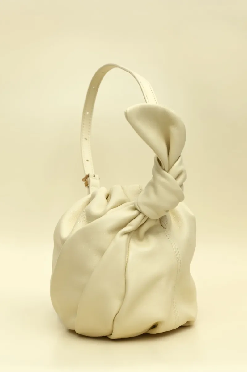 Bags-ROTATE Birger Christensen The Bon Bon Bag Yellow Leather Italian Straw color