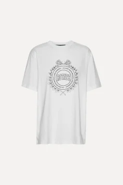 Tops-ROTATE Birger Christensen Thin Jersey T-shirt Bright White Bright White color