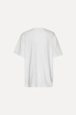 Tops-ROTATE Birger Christensen Thin Jersey T-shirt Bright White Bright White color
