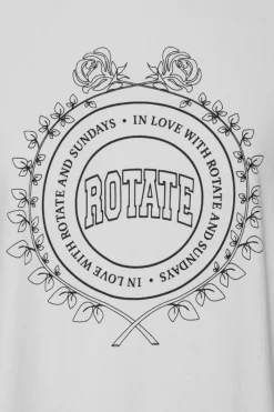 Tops-ROTATE Birger Christensen Thin Jersey T-shirt Bright White Bright White color