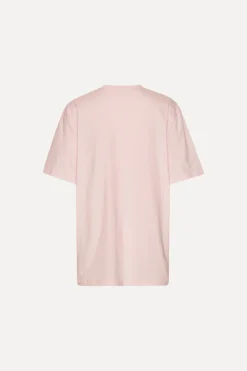 Tops-ROTATE Birger Christensen Thin Jersey T-shirt Light Pink Ballerina color