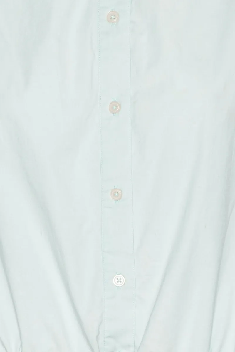 Tops-ROTATE Birger Christensen Tie Strap Ls Top Light Blue Plein Air color