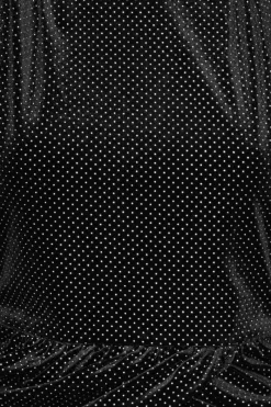 Tops-ROTATE Birger Christensen Velvet Draped Top Black Black color